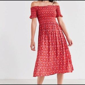 UO Smocked Off the shoulder Dress